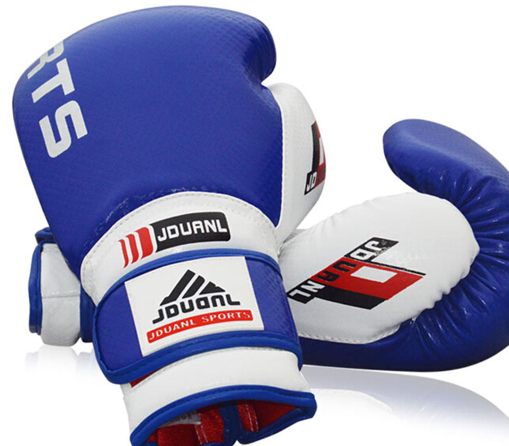 Professional Men Women Boxing Martial Arts Training Gloves BLUE, 10 Ounce