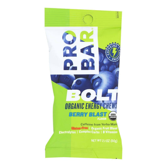 Probar Bolt Energy Chews - Organic Berry Blast - 2.1 oz - Case of 12
