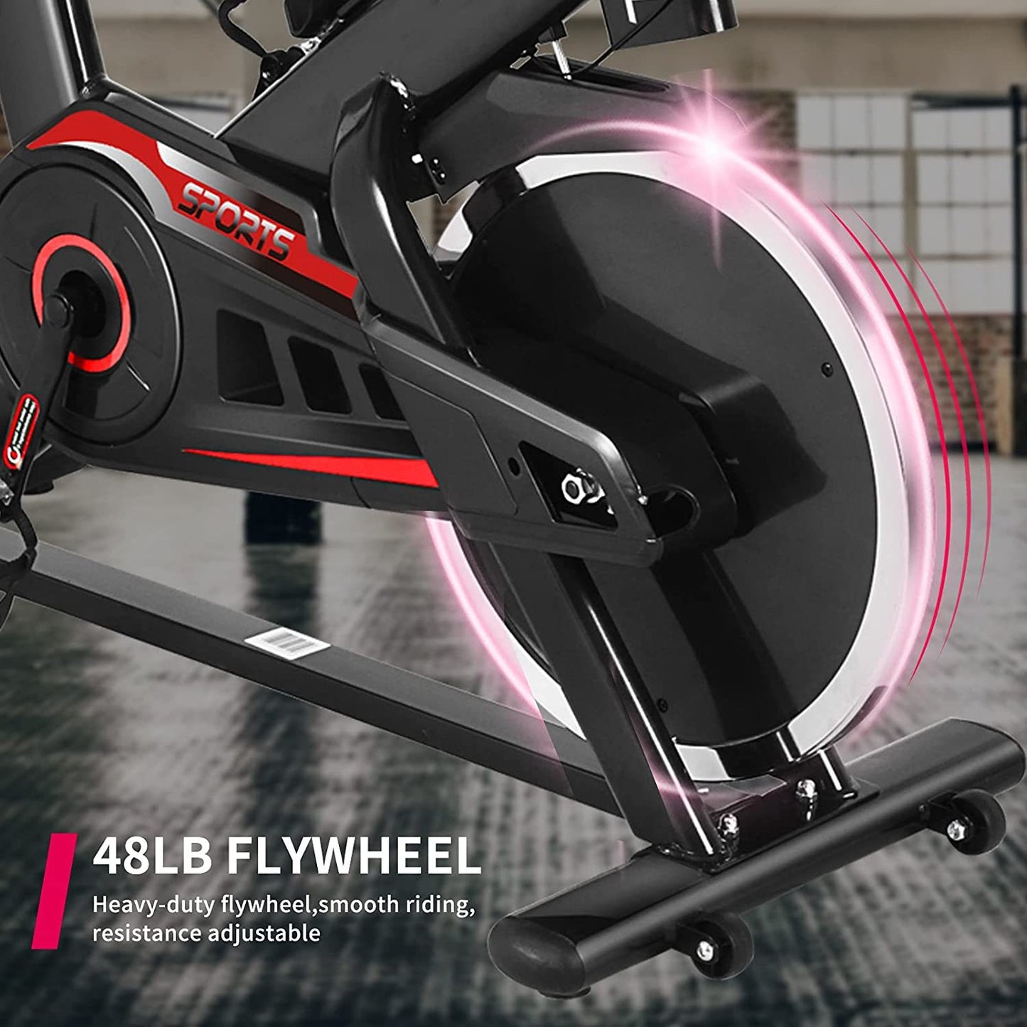 Murtisol Indoor Cycling Stationary Bike,Exercise Bike with Adjustable Seat,Belt Drive,LCD Display,28.7 LBS Cast Iron flywheel Flywheel,264lbs Weight Capacity,for Home Gym Use RT