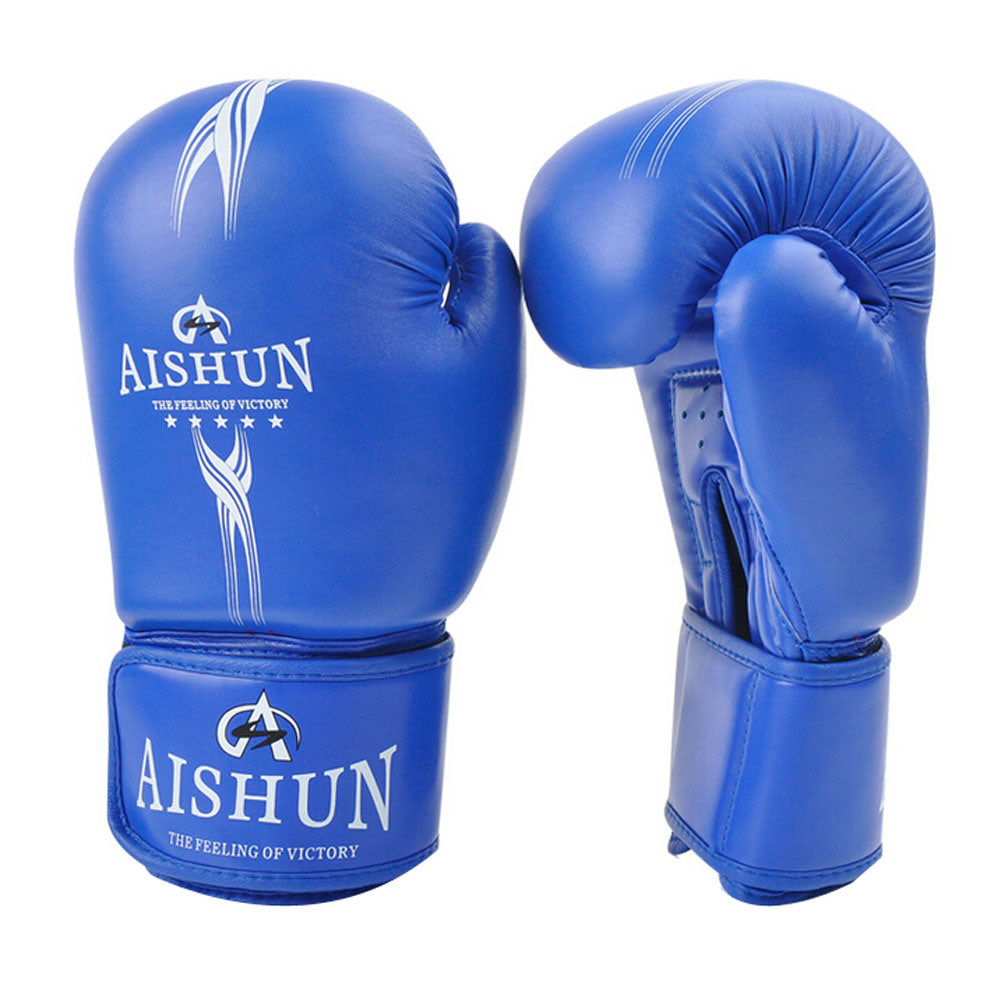 Comfortable Adult Boxing Martial Arts Training Gloves BLUE, 10 Ounce