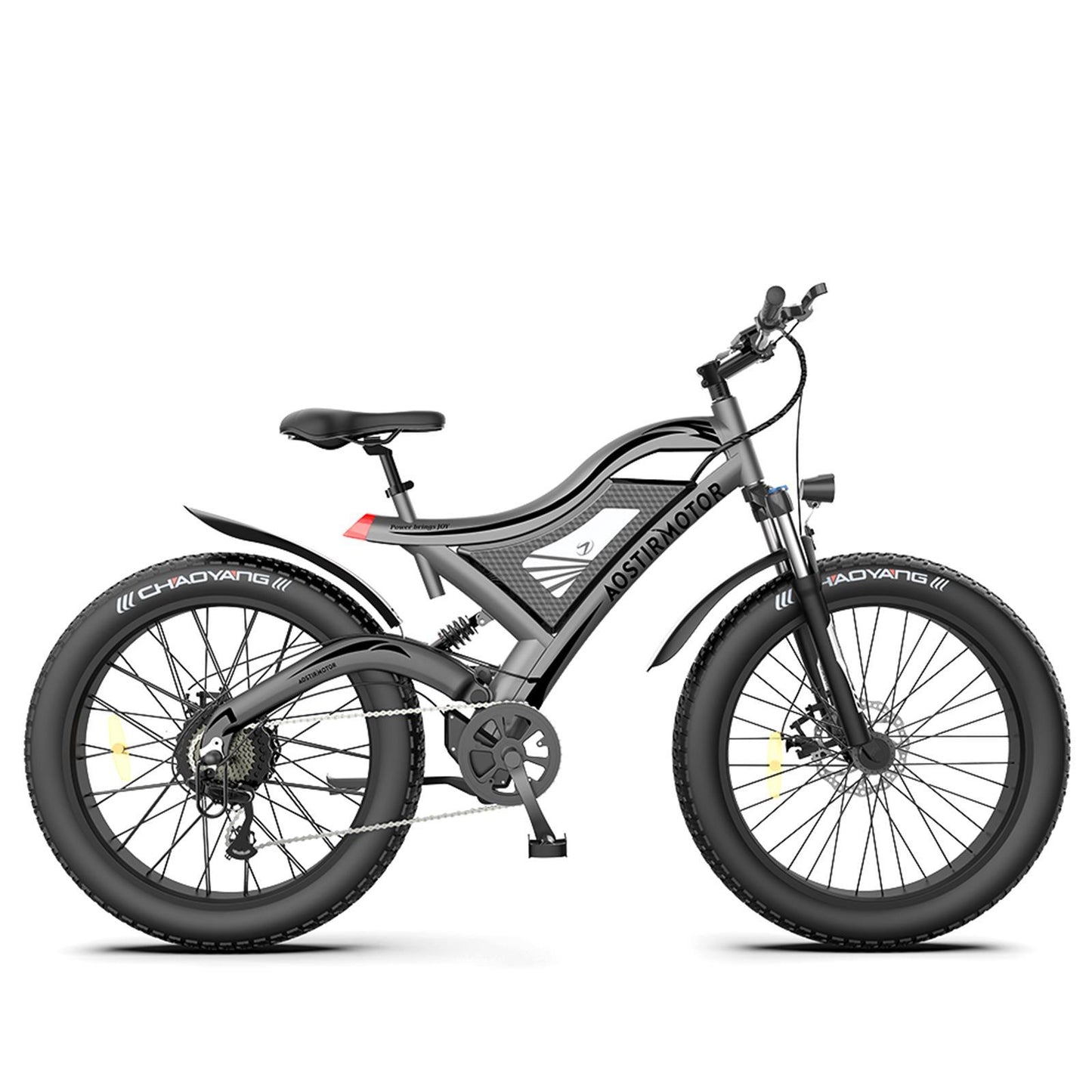 AOSTIRMOTOR 26" 750W Electric Bike Fat Tire 48V 15AH Removable Lithium Battery for Adults RT