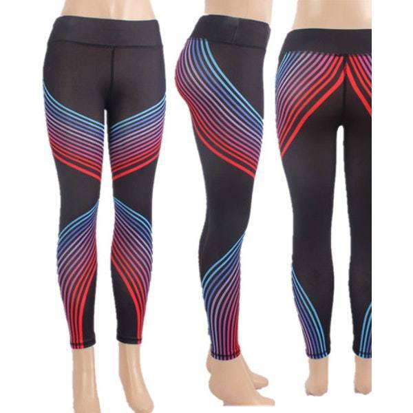 Yoga Pants with Gradient Stripe Case Pack 12