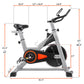Indoor Cycling Bike Stationary, Belt Driven Smooth Exercise Bike with Oversize Soft Saddle and LCD Monitor