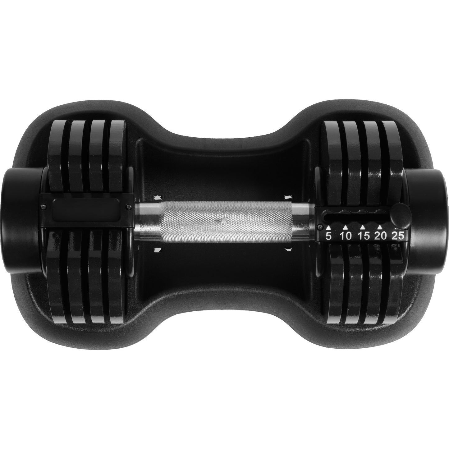 1PC Adjustable Dumbbell 25 lbs with Fast Automatic Adjustable and Weight Plate for Body Workout Home Gym, black RT