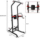 Power Tower Multi-Functional Pull Up Bar Dip Station Push Up Workout Exercise Equipment Height Adjustable Heavy Duty Strength Training Stand
