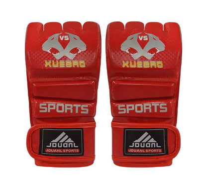 Adult Fighting Half-finger Gloves -UFC Boxing Gloves - Gloves MMA--Red